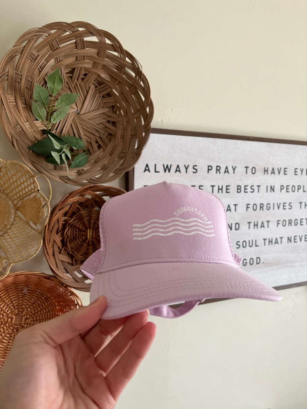Pastel Pink 'Sunkissed' Trucker Hat